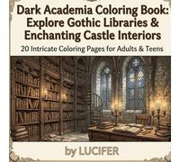 Dust & Knowledge: Dark Academia Libraries & Castle Interiors Coloring Book: 20 Intricate Coloring Pages for Adults & Teens