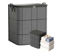 Dust-Proof Comforter and Bedding Organizer, Extra Large Storage Bag, Foldable Large Capacity Storage Bags, Reinforced Handles Zipper Closure, for Store Duvets, Pillows and Seasonal Clothes (XL)