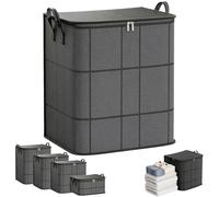 Dust-Proof Comforter and Bedding Organizer, Foldable Large-Capacity Storage Bags with Reinforced Handles & Sturdy Zippers, Sturdy Zipper Closure for Clothes, Comforters, Blankets, Pillows (XL)