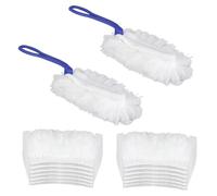 Duster Microfibra, Atrapa Polvo, Paños Polvo, atrayente electrostático, Duster Microfibras, Captador Polvo para Polvo y Pelos de Mascotas Auto, Lavable, 2 Mango + 12 Paños de Recambio