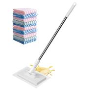 Duster Mop - Mango Giratorio De 360 Grados De 39 Pulgadas, Herramienta Para Pisos Secos Y Húmedos | Limpieza De La Limpieza De Polvo Ajustable Para Una Única Para El Dormitorio