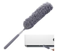 Duster - Plumero telescópico extensible con cabezal de microfibra | Cepillo de fibra flexible para techos altos, persianas y muebles | Plumero reutilizable para limpieza del hogar
