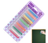 Dustless Chalk - Premium 12-Color Smooth Writing Crayons, Features Advanced Dust-Free Compressed Pigment Technology For Clean Indoor And Outdoor Creative Play | Reinforced Shatter-Resistant Design For