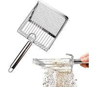 DUSTNIX Cuchara de arena para gatos, pala de metal para gatos, pala profunda, tamiz de arena para gatos, tamiz de caca de gatito, tamiz de velocidad resistente para caja de arena (solo cuchara)
