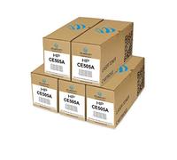 duston 5X CE505A, 05A Negro Toner kompatibel mit HP LaserJet P2030 2035 2035n 2050 2055d 2055dn 2055x
