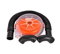 Dustopper Pro, Colector de Polvo de Perfil bajo para aspiradoras húmedas y secas. Incluye Codos de Barrido de Alto Flujo de 90 Grados y Manguera de conexión. Se Adapta a Cubos estándar de 5 galones