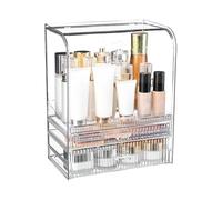 Dustproof Makeup Organizer, Cosmetic Display Case, 11,02 x 6,69 x 13,78 Pulgadas, Storage Lid Drawers, Large Capacity Saving, Beauty Organizer for Dresser and Vanity (Multi), Se référer au