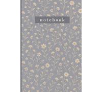 Dusty Blue Flowers Composition Notebook - College Ruled - 6" x 9" - 120 Pages