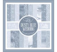 Dusty Blue Wedding Scrapbook Paper: Romantic Slate Pattern Craft Paper Pad For Scrapbooking, Mixed Media, Junk Journals & Paper Crafts; 8.5 x 8.5"