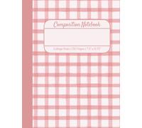 Dusty Pink Gingham Composition Notebook | Faded Carnation · 150 pages · Standard 7.5" x 9.75": Watercolour Composition Book College Ruled · School ... · Sunday Check Collection | Dear Ines Studio