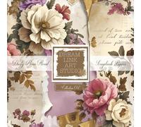 Dusty Rose Floral Scrapbook Papers Collection 1