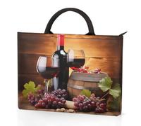 Dusviba Farmhouse Wine Grapes - Funda de transporte para portátil con asas, bolsa para laptop de 13.3 pulgadas con bolsillos, impermeable, resistente a los golpes, funda portátil para computadora