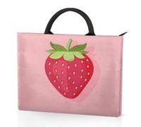 Dusviba Fruit Cute Strawberry - Funda de transporte para portátil con asas, bolsa para portátil de 13.3 pulgadas con bolsillos, impermeable, resistente a los golpes, para el trabajo, la escuela y