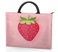 Dusviba Fruit Cute Strawberry - Funda de transporte para portátil con asas, bolsa para portátil de 15.6 pulgadas con bolsillos, impermeable, resistente a los golpes, para el trabajo, la escuela y