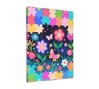Dusviba Póster de arte de pared con diseño de mariposa y rompecabezas colorido, 30 x 40 cm, impresión HD, arte moderno para el hogar, listo para colgar, pintura en lienzo para sala de estar