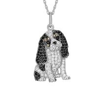 DUTACK Dulce Cavalier King Charles Spaniel - Collar respetuoso con el medio ambiente para perros para mujer y niña, colgante con caja blanca