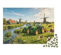 Dutch Farmland Adult Jigsaws 1000 Piece Recycled Material Herland Countryside Jigsaw Puzzles Puzzle Juego Accesorios Party Juego Accesorios Excelente Regalo Idea para Women 38x26cm/1000pcs