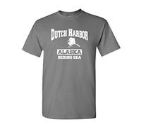 Dutch Harbor Bering Sea - Unisex Cotton T-Shirt tee Shirt2 Grey(Large)