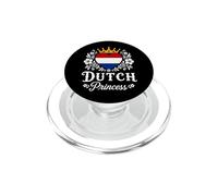 Dutch Princess Netherlands Flag Proud Dutch Girl PopSockets PopGrip para MagSafe