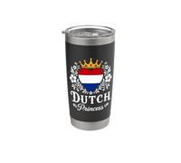 Dutch Princess Netherlands Flag Proud Dutch Girl Vaso térmico de acero inoxidable de doble pared