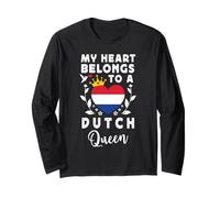Dutch Queen Dutch Wife Girlfriend Netherlands Flag Manga Larga