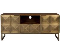Dutchbone Mueble de TV en madera con detalles en latón