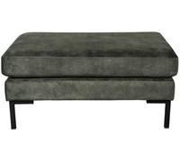 Dutchbone Reposapiés en polipiel gris vintage