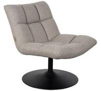 Dutchbone Sillón giratorio en tejido gris claro con patas negras