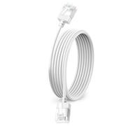 Dutevolns Cat 6 Cavo Ethernet Ultra Sottile 8m, Flessibile RJ45 Cat 6a Cavo LAN Gigabit per PC, Router, Windows (Bianco)