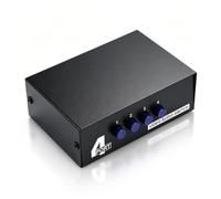 Duttek 4-Port AV Switch RCA Switcher 4 en 1 Salida de Video Compuesto L/R Audio Selector Box para DVD STB Game Consoles