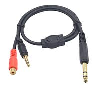 Duttek 6.35mm a RCA hembra y 3.5mm cable de audio estéreo macho,3.5mm a 6.35mm Audio Jack,6.35mm a RCA Audio Jack cable de extensión para auriculares, reproductores de MP3, reproductores de DVD, 50cm