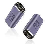 Duttek Acoplador USB C hembra de 40 Gbps, adaptador USB C hembra a hembra soporta carga rápida de 8 K a 60 Hz y 100 W, compatible con Thunderbolt 3/4 y con dispositivos de interfaz tipo C (paquete de