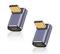 Duttek Adaptador de ángulo USB C de 40Gbps,Adaptador USB C de 90 Grados,Adaptador USB C soporta Carga rápida de 8k@60Hz y 100W,Compatible con Thunderbolt 3/4 y con Dispositivos de Interfaz USB Type C