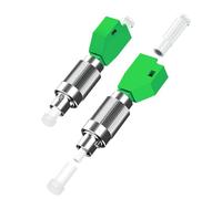 Duttek Adaptador de fibra óptica FC/UPC macho a LC/APC hembra, modo único 9/125um, conector híbrido de baja pérdida para medidor de potencia óptica VFL OTDR, paquete de 2