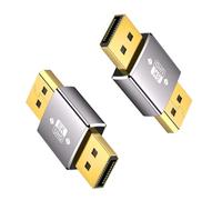 Duttek Adaptador de puerto de pantalla 8K 1.4, adaptador DisplayPort macho a macho (8K/60Hz, 4k/144Hz) adaptador Displayport a Displayport, puerto de visualización de 32.4Gbps para PC, portátil,
