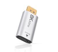 Duttek Adaptador DisplayPort a HDMI 8K @60Hz, convertidor DP a HDMI para juegos, PC, portátil, MacBook, transmisión unidireccional para monitor, proyector, TV, laptop, escritorio, PS5