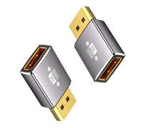 Duttek Adaptador extensor Displayport 8K, puerto de visualización 1.4 macho a hembra (8K/60Hz, 4k/144Hz), puerto de pantalla de 32.4Gbps para PC, portátil, paquete de 2