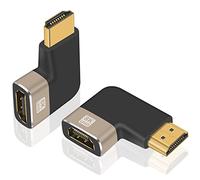Duttek Adaptador HDMI de ángulo recto macho a hembra versión 2.1, adaptador HDMI 8K de 90 grados, adaptador HDMI de alta velocidad de 48 Gbps compatible con transmisión de audio y video 8K para TV, Roku, Fire Stick 2 unidades