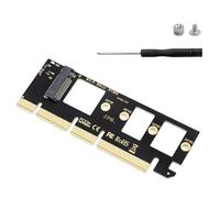 Duttek Adaptador M.2 NVME a PCIe 3.0/4.0 X16, NVME/AHCI SSD a tarjeta de expansión PCIE, soporta ranuras PCI-Express X4 X8 X16, soporta el protocolo M.2 NVME