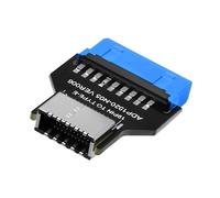 Duttek Adaptador USB 3.0 de 19 pines a tipo E, convertidor de cabecera USB C para placa base, cable de extensión de panel frontal tipo 3.1 Gen1 de 5 Gbps, 1 paquete