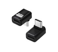 Duttek Adaptador USB C de 90 grados [240 W 80 Gbps 8K a 60 Hz], adaptador USB C de 90 grados compatible con cable Thunderbolt 5, extensor tipo C para Steam Deck, MacBook, tableta inteligente y