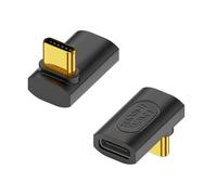 Duttek Adaptador USB C de ángulo Recto de 90 Grados de 240 W, 40 Gbps USB C Macho a Hembra, Adaptador Extensor Compatible con Thunderbolt 4 para Steam Deck, MacBook, Switch, iPhone 15, Paquete de 2