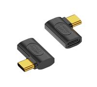 Duttek Adaptador USB C en ángulo Recto con PD de 240 W, Adaptador USB C Macho a Hembra de 40 Gbps, Extensor de Adaptador USB C a USB C de 90 Grados con Video de 8K a 60 Hz para iPad Pro, iPhone 15,