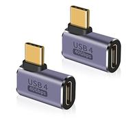 Duttek Adaptador USB C en ángulo Recto de 40 Gbps,Adaptador USB C a USB C soporta Carga rápida de 8k@60Hz y 100W,Compatible con Thunderbolt 3/4 y con Dispositivos de Interfaz USB Tipo C