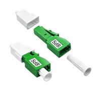 Duttek Atenuador de fibra óptica LC APC macho a hembra, atenuador óptico fijo en línea de modo único para red de fibra GPON, FTTH y CATV, paquete de 2