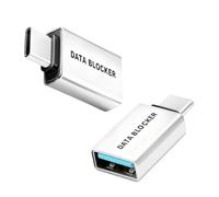 Duttek Bloqueador de datos USB C a USB, USB 3.0 hembra a USB C macho, solo para cargador, protector de datos de teléfono y computadora, paquete de 2