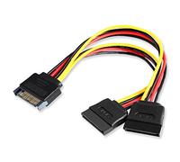 Duttek Cable Alimentacion SATA, Cable bifurcador Y de alimentación SATA a Dual SATA, disco duro HDD SSD, de 8 pulgadas