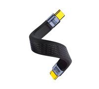 Duttek Cable C 240W, Macho a Macho Corto, USB C a USB C de 40Gbps, Plano con Soporte de 8K@60Hz para Thunderbolt 4, Macbook y Power Bank (13cm)