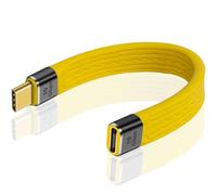 Duttek Cable de Extensión USB C 4K de 13cm - Cable USB C 10Gbps 60W - Conector Hembra USB C a Conector Macho USB C - Compatible con Thunderbolt 3, MacBook, Portátil, Tableta, y Power Bank