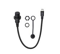 Duttek Cable de montaje empotrado micro USB macho a hembra, montaje en salpicadero, montaje empotrado, cable de montaje en panel, para coche, barco, motocicleta (micro USB redondo de 30 cm)